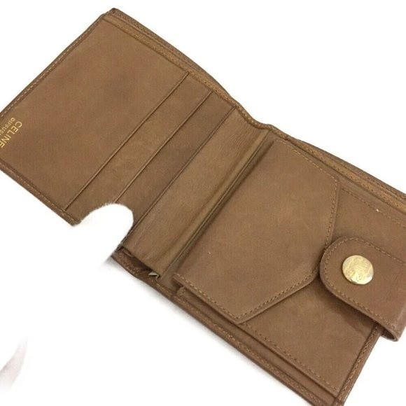 Celine Macadam Brown Suede Leather Bifold Wallet EUC - Picture 5 of 8